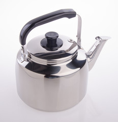 Kettle with whistle on background.