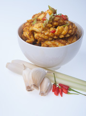 Squid Curry on blackground