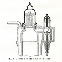 Detail of Daimler's high-speed petroleum fueled engine (from Meyers Lexikon, 1896, 13/744)