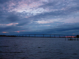 Sunset over Solomon's Bridge, Solomon's Island, Maryland
