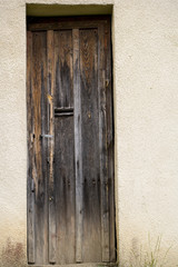 Ancient weathered house door