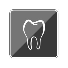 Zahnarzt - Reflektierender App Button