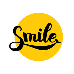 Smile typography logo.