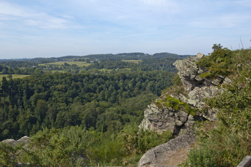 Fototapeta na wymiar Viewpoint and nature reserve of La Roche d'Oetre, Orne, Normandy, France