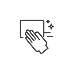 Cleaning hand outline icon. linear style sign for mobile concept and web design. Washing hand simple line vector icon. Symbol, logo illustration. Pixel perfect vector graphics