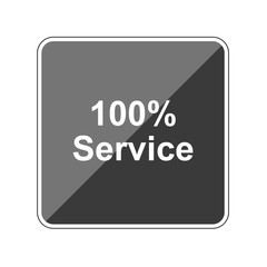 100 Prozent Service - Reflektierender App Button