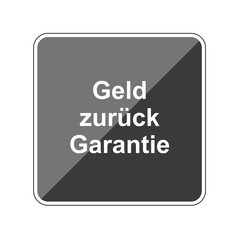 Obraz premium Geld zurück Garantie - Reflektierender App Button