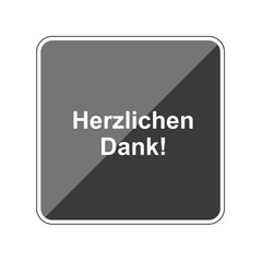 Herzlichen Dank - Reflektierender App Button