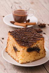 Chocolate cake. 