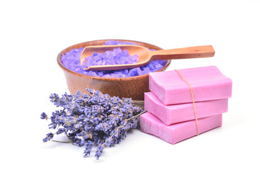 Lavender, salt and soap