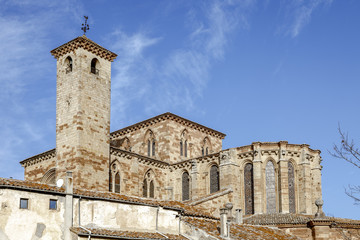 Fototapeta na wymiar St Mary Cathedral in Siguenza Guadalajara Spain.
