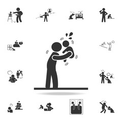 misdirect a child icon. Detailed set of illustration bad family icons. Premium quality graphic design. One of the collection icons for websites, web design