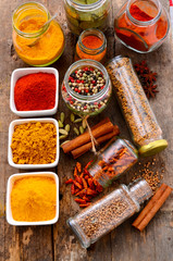 Herbs and spices selection