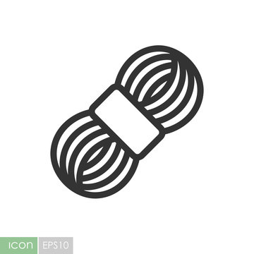 Roll of yarn vector icon