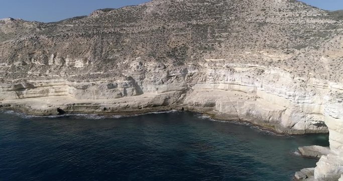 Cliffs and sea aerial views compilation sequence - raw footage