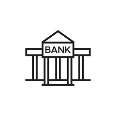  bank icon line