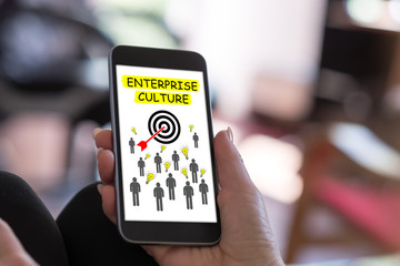 Enterprise culture concept on a smartphone