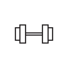 barbell gym icon line