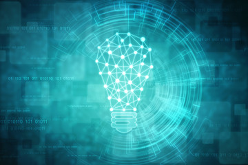 bulb future technology, innovation background, creative idea concept 