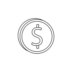 coinage icon. Element of banking icon for mobile concept and web apps. Thin line  icon for website design and development, app development. Premium icon