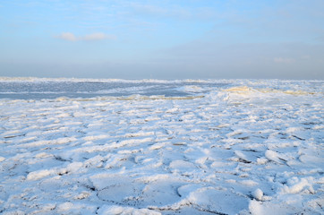 The Bay is covered with ice.
