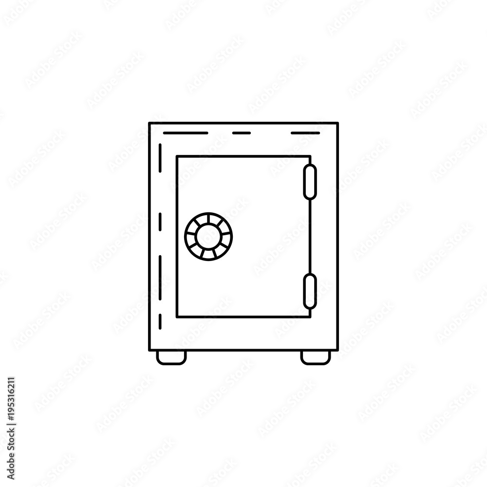Poster safe icon. element of banking icon for mobile concept and web apps. thin line icon for website desig