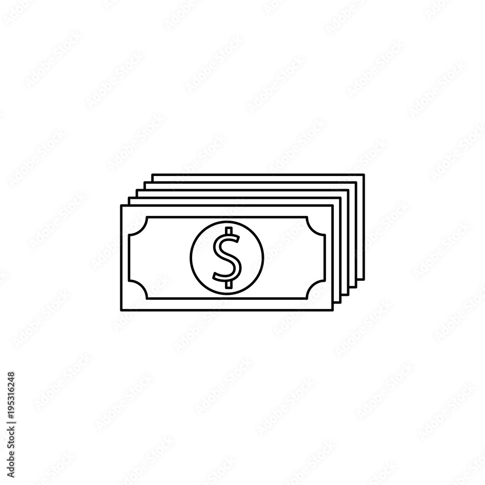 Poster money bills icon. element of banking icon for mobile concept and web apps. thin line icon for websit