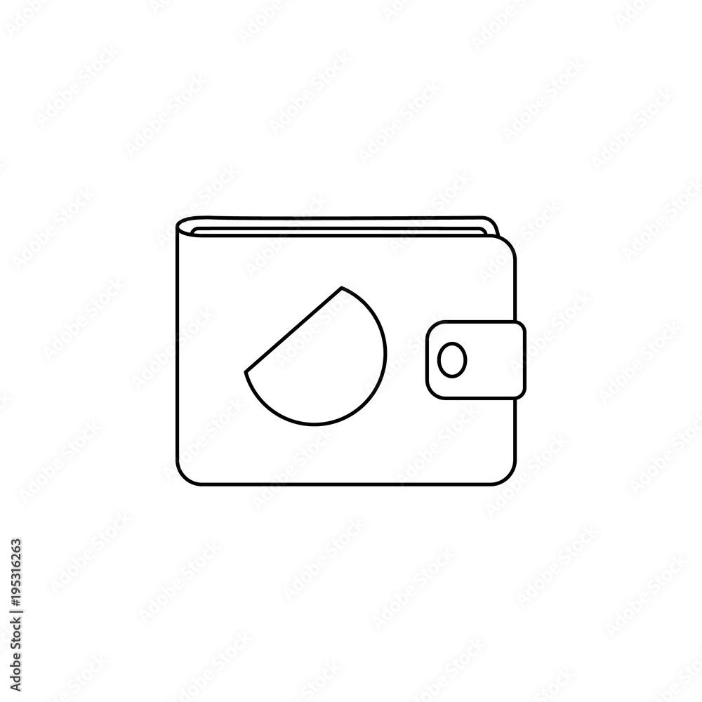 Poster purse icon. element of banking icon for mobile concept and web apps. thin line icon for website desi
