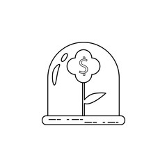 money plant icon. Element of banking icon for mobile concept and web apps. Thin line  icon for website design and development, app development. Premium icon