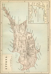 Vintage Map of Cyprus - Early 1800 Antique Maps of the World