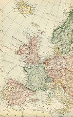 Vintage Map of Europe - Early 1800 Antique Maps of the World