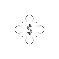 jigsaw puzzle icon. Element of banking icon for mobile concept and web apps. Thin line  icon for website design and development, app development. Premium icon