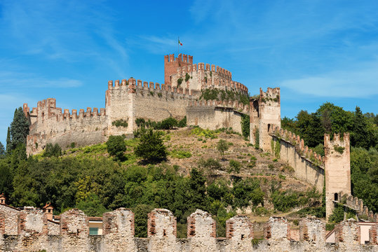 Medieval Castle (Scaligero) of Soave near Verona Italy