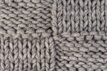 Knitting. Gray knitted pattern background or knit fabric texture background