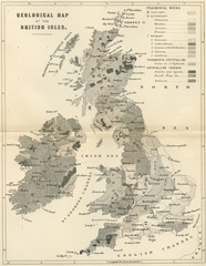 Vintage Map of Great Britain - Early 1800 Antique Maps of the World