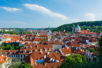 Fototapeta na wymiar View over Prague from above 