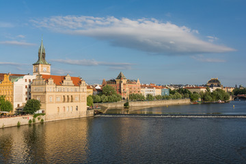 Fototapeta na wymiar View over Prague and Danube