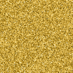 Gold glitter texture. Amber particles color. Celebratory background. Golden explosion of confetti. 