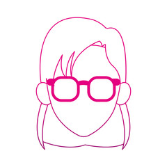 Faceless woman with glasses icon vector illustration graphic design