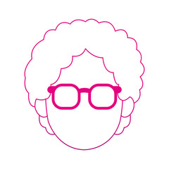 Old woman faceless with glasses icon vector illustration graphic design
