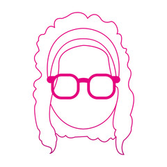 Faceless woman with glasses icon vector illustration graphic design