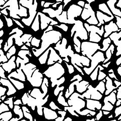 Vector seamless grunge modern pattern. Ink splash illustration. 