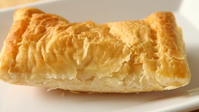 Pineapple pie on plate