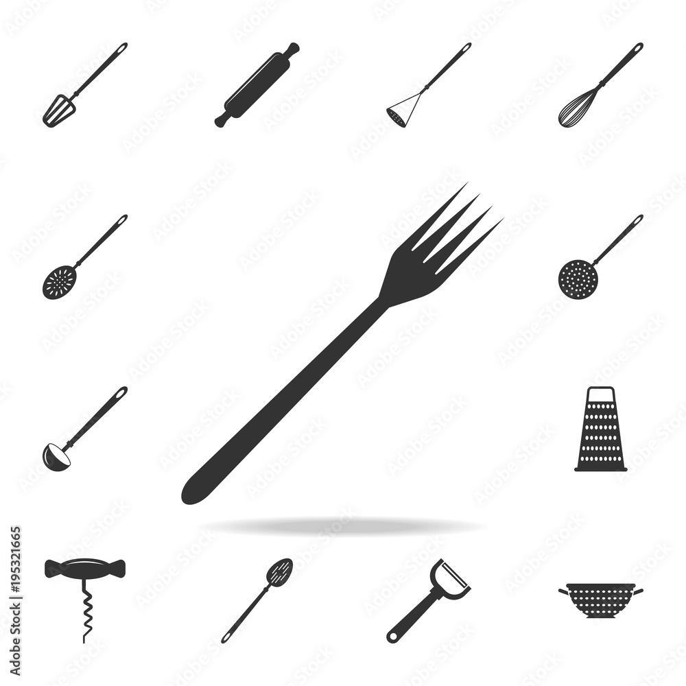 Poster fork icon. detailed set icons of media element icon. premium quality graphic design. one of the coll
