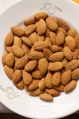 Almond in plate