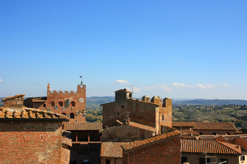 The ancient city of Certaldo, Italy