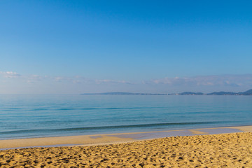 Panoramic view of Palma beach, Mallorca, Spain