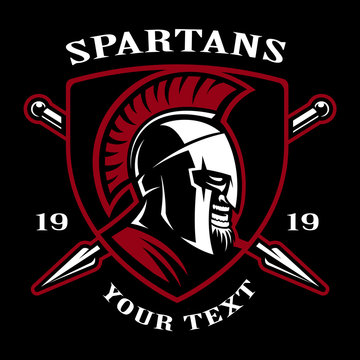 Emblem of spartan warrior.