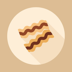 Bacon pieces vector icon