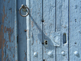 detail of an old wooden door